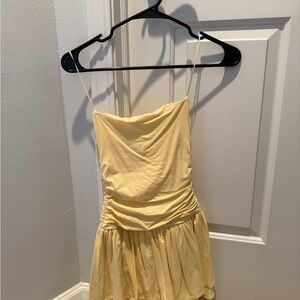 Garage Yellow Spaghetti Strap Dress